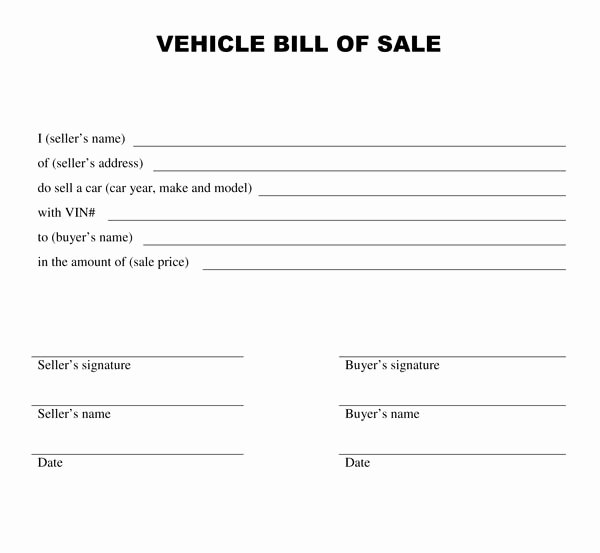 Automotive Bill Of Sale Alabama New Free Printable Vehicle Bill Of Sale Template form Generic