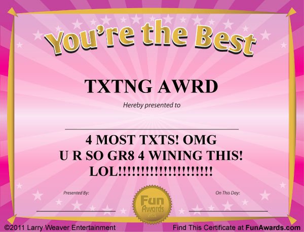 Award Titles for Students Best Of Funny Award Certificates – 101 Funny Awards to Give