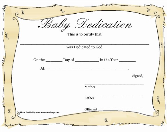 Baby Dedication Certificate Borders New Baby Dedication Certificate