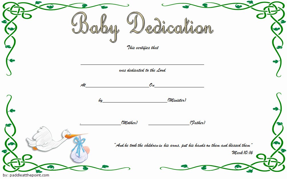 Baby Dedication Certificate Template Free Lovely 7 Free Printable Baby Dedication Certificate Templates Free