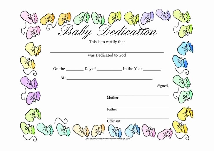 Baby Dedication Certificate Templates Free Beautiful Baby Dedication Certificate Template