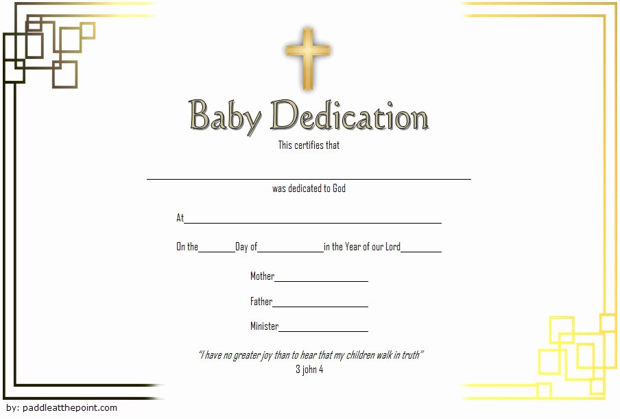 Baby Dedication Certificate Templates Inspirational 7 Free Printable Baby Dedication Certificate Templates Free