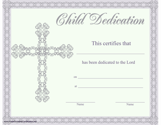 Baby Dedication Certificate Wording Fresh This Beautiful Religious Certificate Of Child or Baby