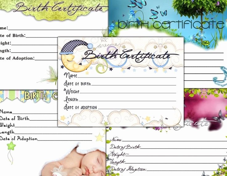Baby Doll Birth Certificate Template Lovely 5 Reborn Baby &quot;print Yourself&quot; Birth Certificate Graphics