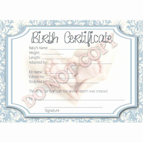 Baby Doll Birth Certificate Template Luxury Beautiful Reborn Baby Birth Certificate 5x7 Reborn Doll