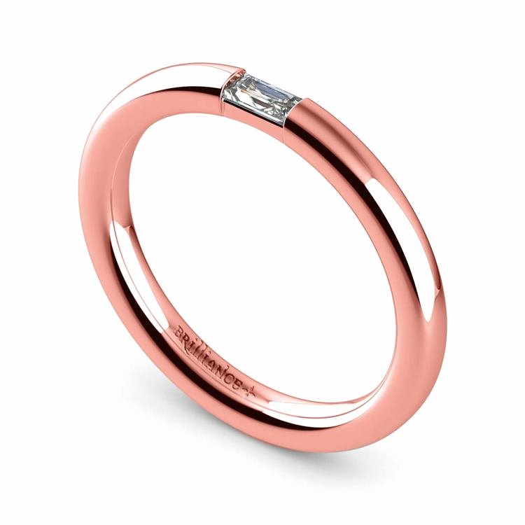 Baguette Diamond Size Chart Lovely Domed Promise Ring with Baguette Diamond In Rose Gold 2 5mm