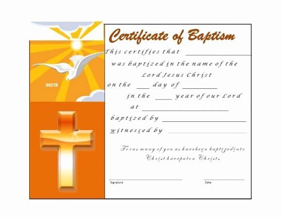 Baptism Certificate Template Download Beautiful 47 Baptism Certificate Templates Free Printable Templates