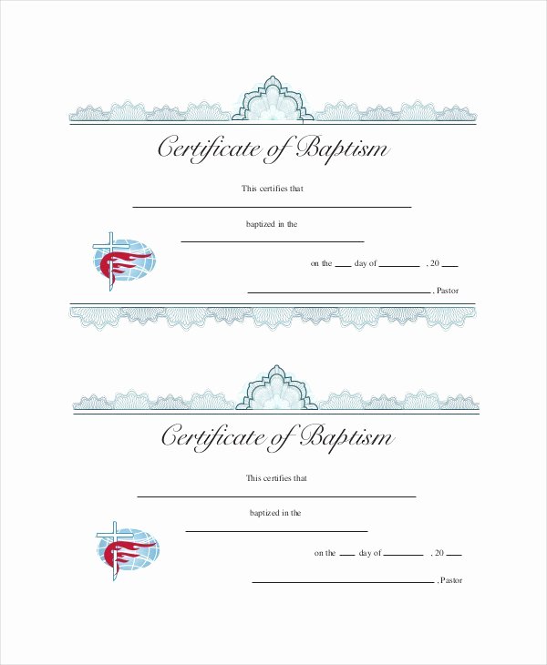 Baptism Certificate Template Download Unique 29 Of Sample Baptism Template