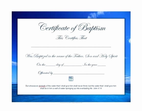 Baptism Certificate Template Free Best Of 47 Baptism Certificate Templates Free Printable Templates