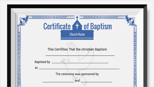 Baptism Certificate Template Word Elegant Baptism Certificate Template 10 Free Pdf Documents