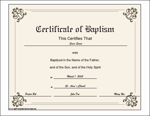 Baptism Certificate Templates Free Download Inspirational 13 Best Images About Baptism On Pinterest