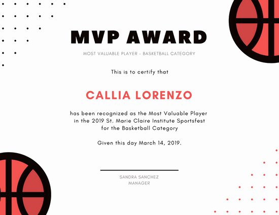 Basketball Certificates Free Download Awesome Customize 979 Certificate Templates Online Canva