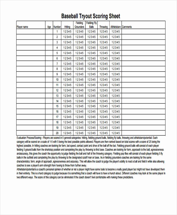 Basketball Tryout forms Unique 14 Score Sheet Templates Free Samples Examples format