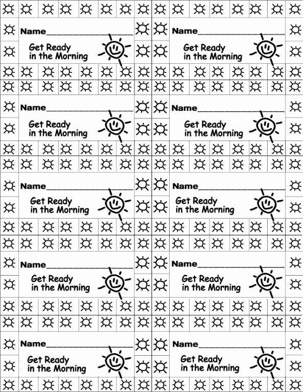 Behavior Punch Card Template New Chore Punch Cards for Kids the Inquisitive Mom