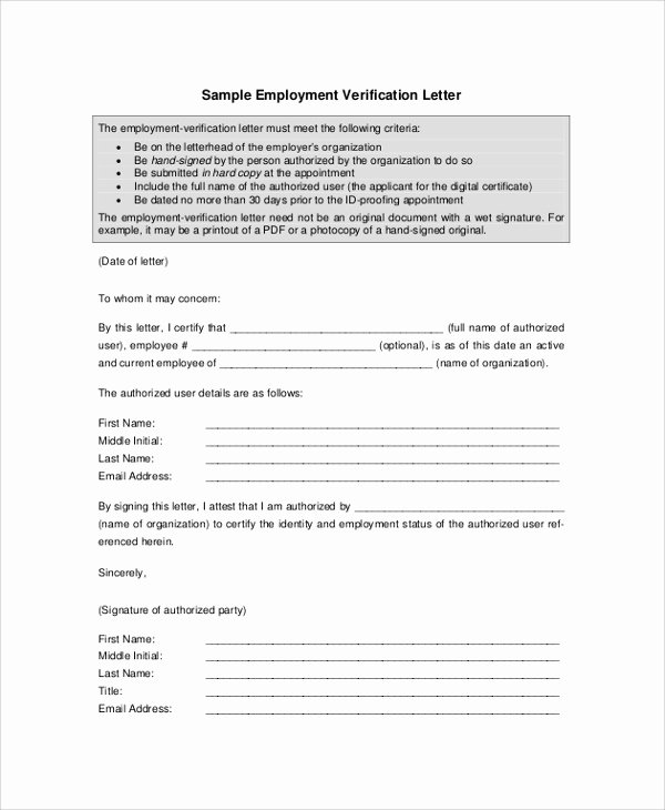 Benefits Verification Letter Fresh Employment Verification Letter Templates 7 Documents In