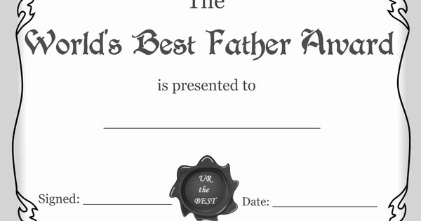 Best Dad Certificate Free Printable New Worlds Greasest Dad Certificate Award Images White and