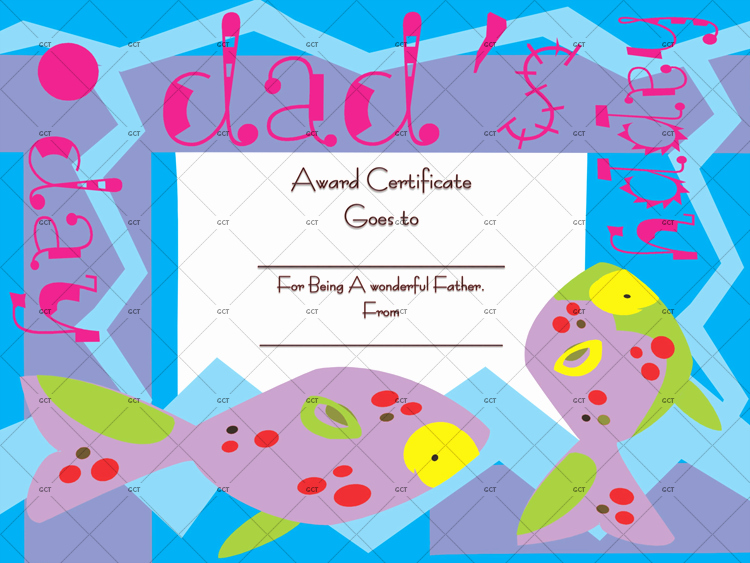 Best Dad Certificate Template Inspirational Best Dad Award Certificate Template Gct
