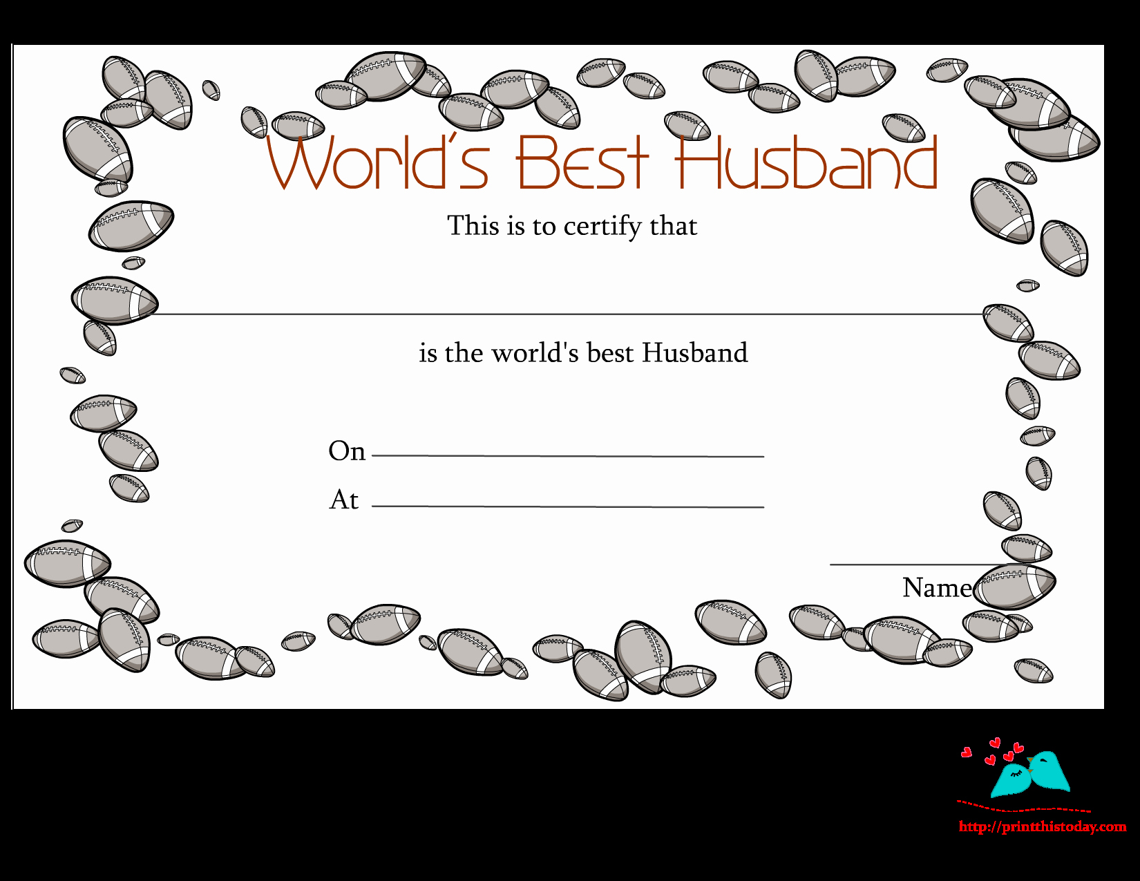 Best Dad Certificate Template Inspirational Free Printable World S Best Husband Certificates