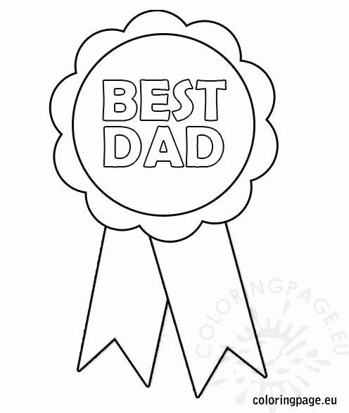 Best Dad Certificate Template Luxury Father’s Day Rosette – Coloring Page