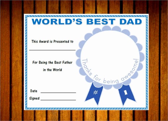Best Dad Ever Certificate Luxury Printable World S Best Dad Award Father S