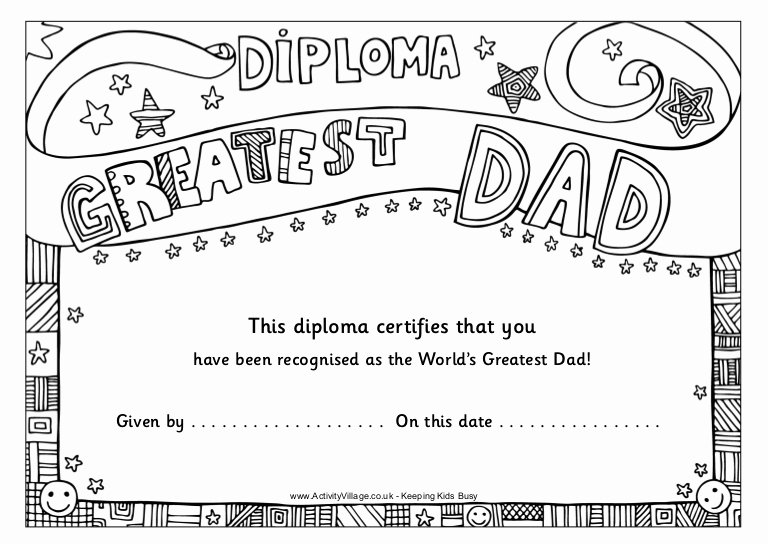 Best Dad Ever Certificate Luxury Worlds Greatest Dad Diploma Uk