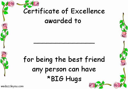 Best Friend Award Certificate Awesome Thumbnail01 Award