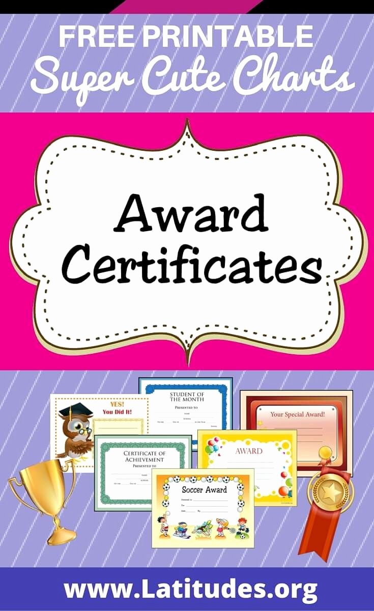Best Teacher Award Printables Best Of 65 Best Images About Award Certificates for Kids On