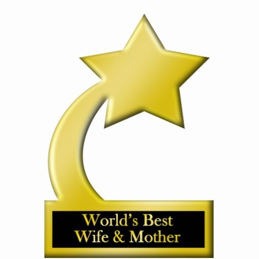 Best Wife Ever Award Luxury World S Best Wife &amp; Mother Gold Star Award Trophy Cut