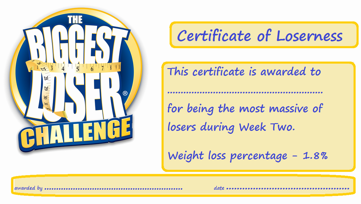 Biggest Loser Award Certificate Template Awesome Baby Belly Bulge Battles and Breastfeeding the Biggest