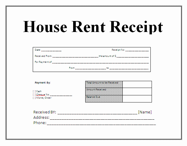 Bill format Congress New Free House Rental Invoice Receipt Template