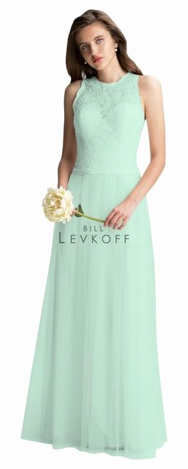 bill levkoff bridesmaid dress style 1424 english netting corded lace