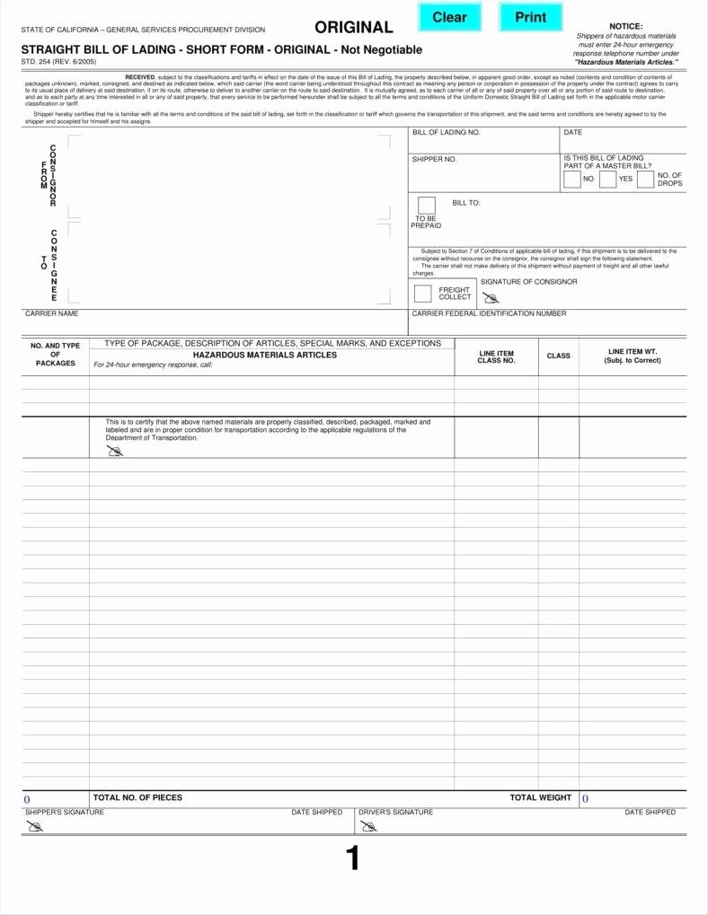 Bill Of Lading Short form Template Fresh 29 Bill Of Lading Templates Free Word Pdf Excel