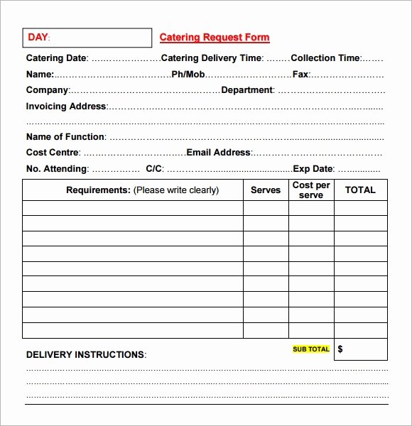 Bill Proposal Example Unique Free 17 Catering Invoice Samples In Google Docs
