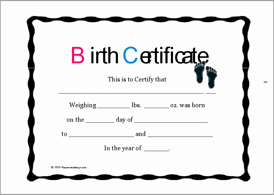 Birth Certificate Template for Microsoft Word Lovely 14 Free Birth Certificate Templates In Ms Word &amp; Pdf