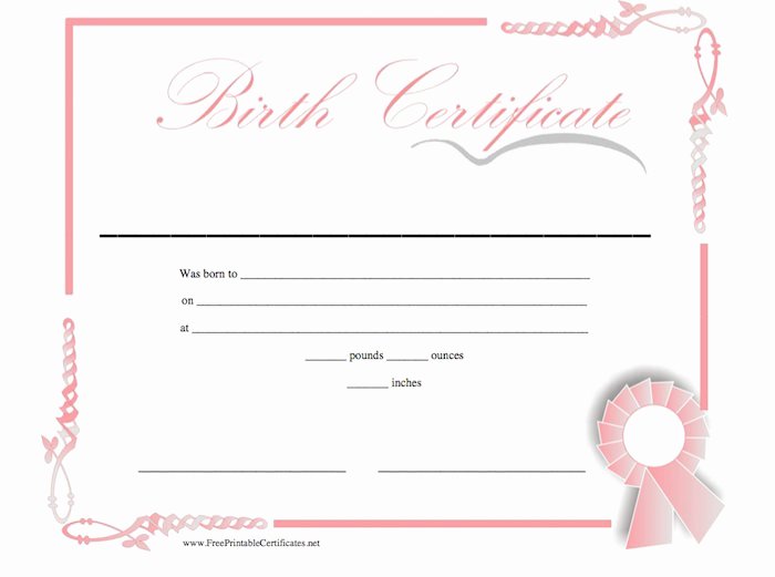 Birth Certificate Template Free Unique 15 Birth Certificate Templates Word &amp; Pdf Free