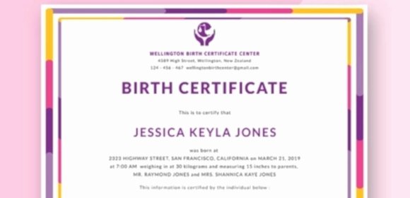 Birth Certificate Template Pdf Luxury Sample Birth Certificate Template 11 Word Pdf Ai