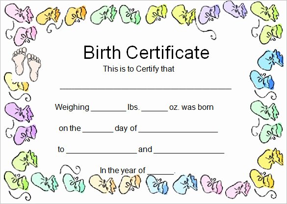 Birth Certificate Templates Free Printable Unique Word Certificate Template 53 Free Download Samples