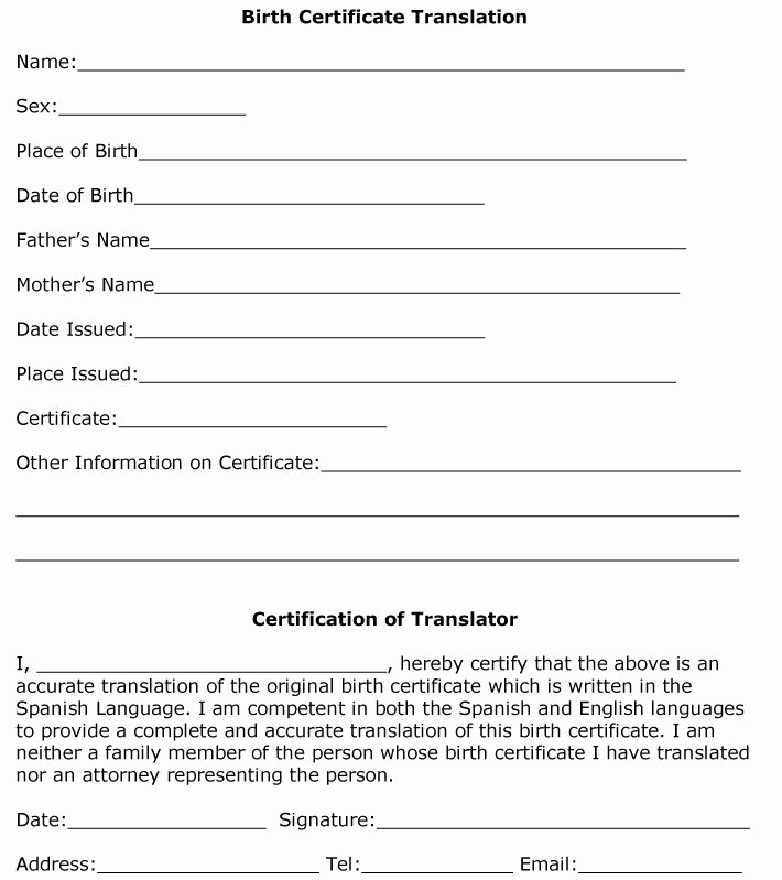 Birth Certificate Translation Template Best Of Best S Of Translated Mexican Birth Certificate