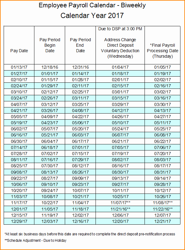 11 2017 payroll calendar template