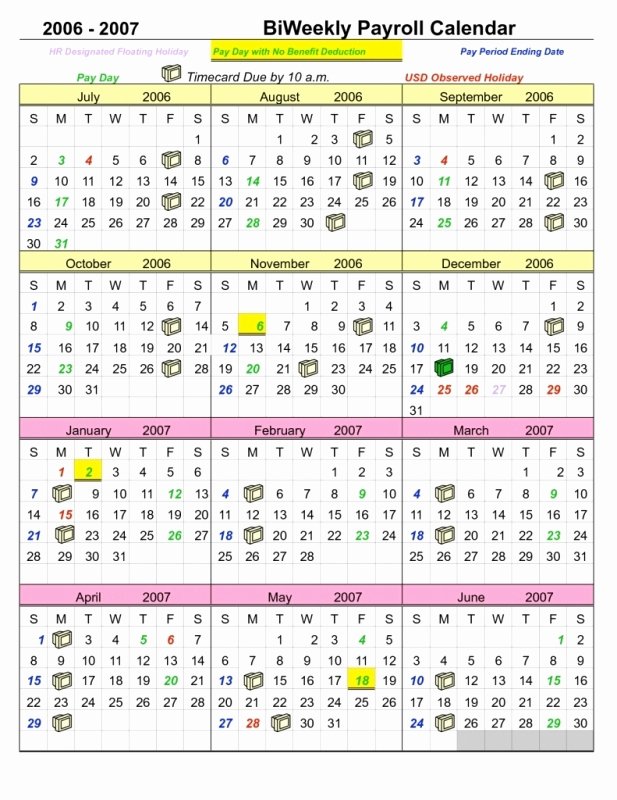 Biweekly Payroll Calendar Template 2017 Unique Semi Monthly Payroll Calendar Template Free Calendar