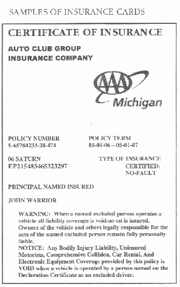 Blank Auto Insurance Card Template Awesome 23 Of Michigan Auto Insurance Card Template