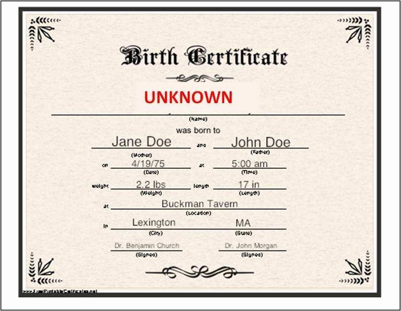 Blank Birth Certificate for School Project Fresh 30 Useful Blank Birth Certificate Ja Pro Literacy