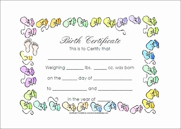 Blank Birth Certificate for School Project Unique Free 17 Birth Certificate Templates In Illustrator