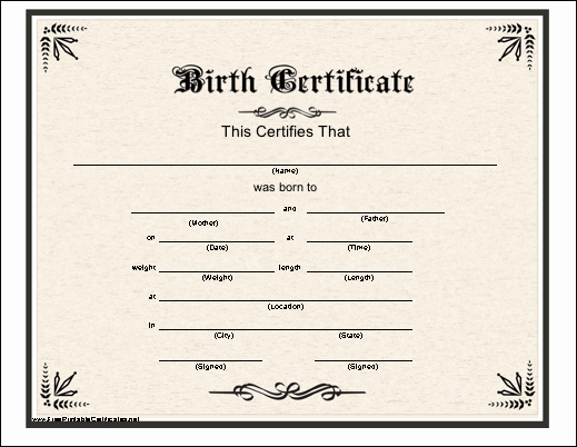 Blank Birth Certificate Template Best Of Best S Of Old Blank Birth Certificates Old Blank
