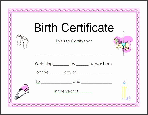 Blank Birth Certificate Template Inspirational 10 Child Birth Certificate Template Sampletemplatess