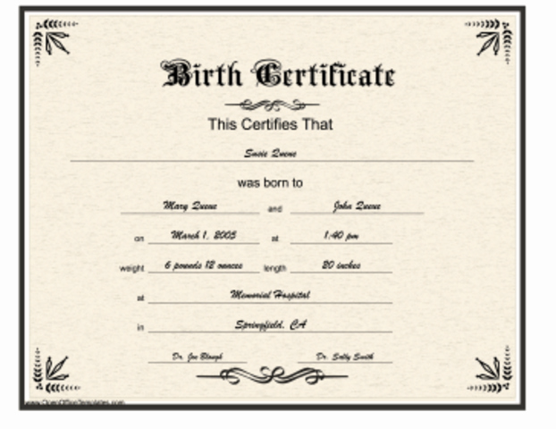 Blank Birth Certificate Template Luxury William Golding Timeline