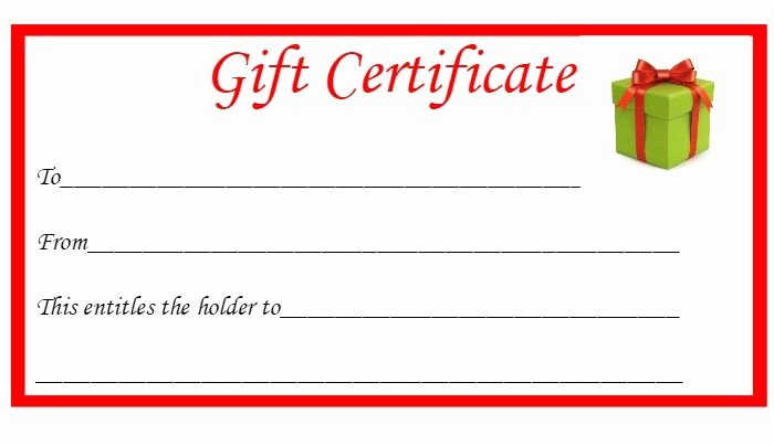 Blank Christmas Gift Certificate Template New Free Christmas Printable Gift Certificates