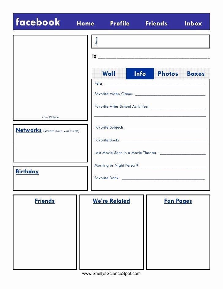 Blank Facebook Page Template Awesome Blank Template