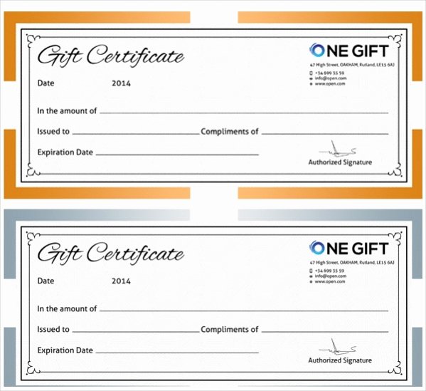 Blank Gift Certificate Paper Best Of 21 Free Gift Certificates Psd Ai Word Vector Eps
