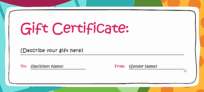 Blank Gift Certificate Paper Elegant Blank Gift Certificate Template Word